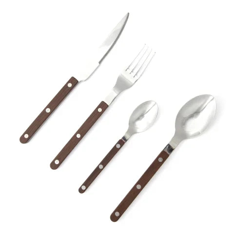Nicolson Russell Louisiana Dark Wood Cutlery Set, 16-Piece