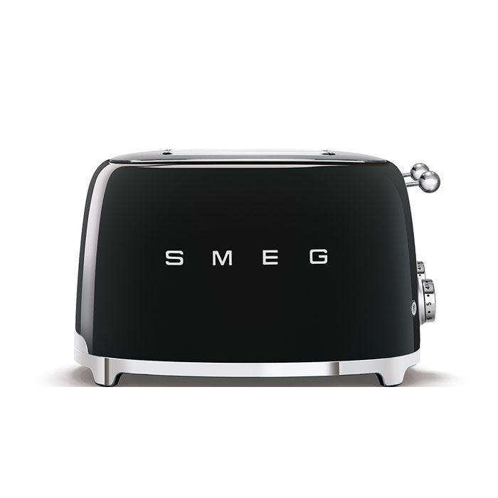 Smeg 4 Slice Glossy Black 50&#39;s Retro Style Toaster