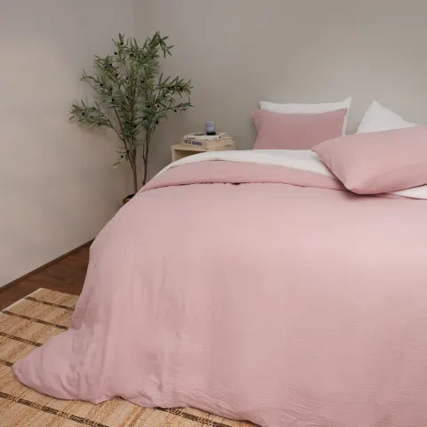 Thread Office Rose Muslin Cotton Duvet Cover Set