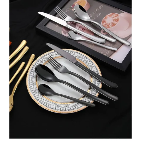 Nicolson Russell Buddha Black Cutlery Set, 16-Piece