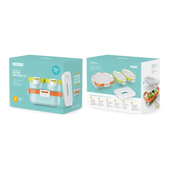 Zoku Neat Stack Food Storage Set, 7-Piece