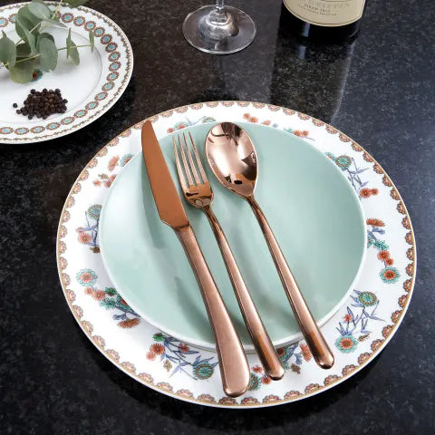 Nicolson Russell Private Collection Buddha Rose Gold Cutlery Set, 16-Piece