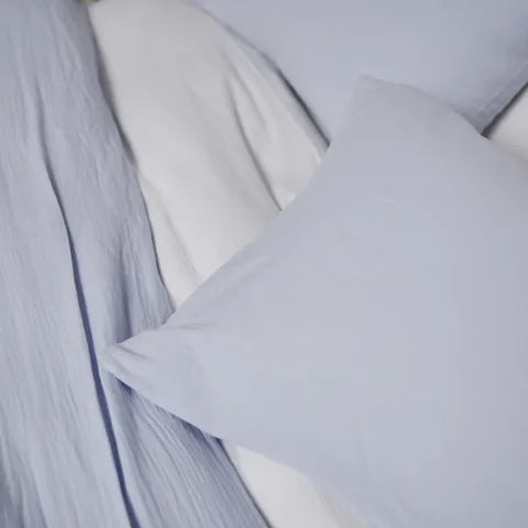 Thread Office Blue Muslin Cotton Duvet Cover Set